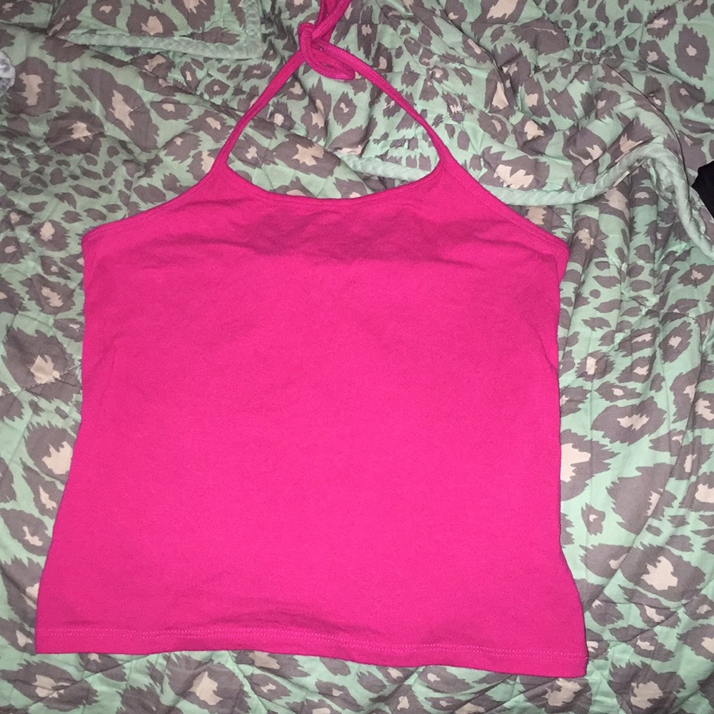 Pink halter top
